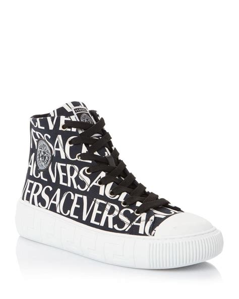 white versace sneakers|barocco high top greca sneakers.